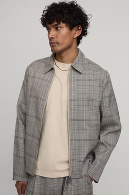 Check Boxy Fit Tailored Co-Ord Jacket