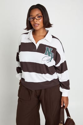 Plus NY Stripe Rugby Shirt
