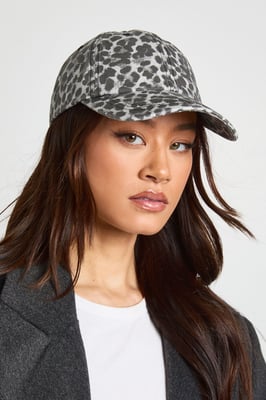 Leopard Print Washed Cap