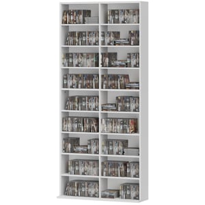 4goodz Dvd-rek of cd-opslagrek met 14 aanpasbare planken 18 vakken -