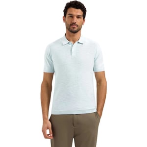 No Excess Pullover short sleeve polo slub sky