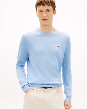 Essential Crew Neck Sweatshirt in Light Blue