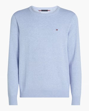 Essential Crew Neck Sweatshirt in Light Blue