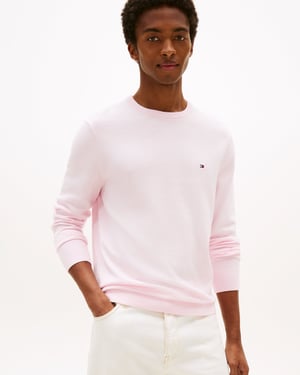 Essential Crew Neck Sweatshirt in Light Pink
