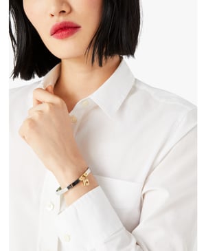 Lock And Spade Charm Bangle