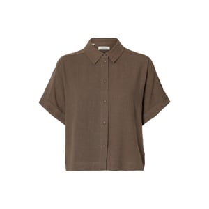 Selected Femme slwviva ss cropped sun shirt noos 16093937 chocolate chip