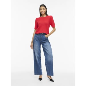 Vila vidalo o-neck s/s knit top noos 14084421 hibiscus