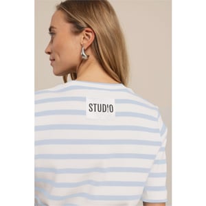 Studio Anneloes annika stripe t-shirt 13598 1170 pastel blue