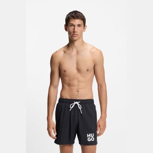 Men's Hugo Paolo Quick Dry Swim Shorts in Black