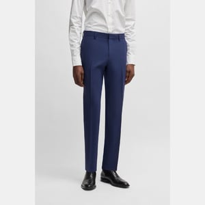 Men's Boss H-Genius-MM-224 Slim-Fit Trousers in Navy