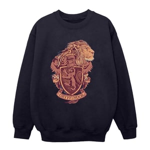 Harry Potter Dames/Dames Gryffindor Schets Crest Sweatshirt (Marineblauw)