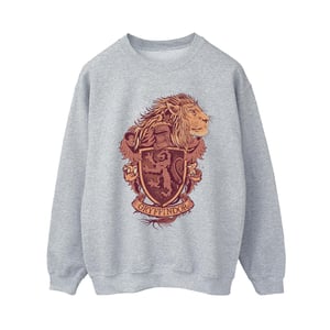 Harry Potter Dames/Dames Gryffindor Schets Crest Sweatshirt (Sportgrijs)