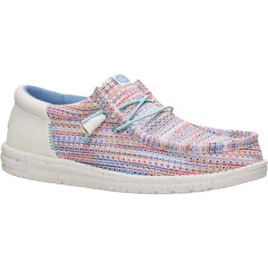 HEYDUDE Wally Funk Multi Mesh Polyester Heren Egret/Multi Moccasins Schoenen