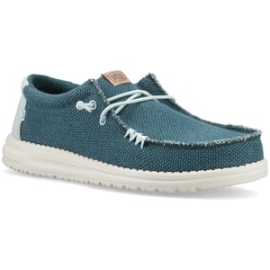 HEYDUDE Wally Flätad Polyester Herrsandal i Djupt Grön/Hamngrå