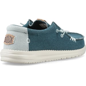 HEYDUDE Wally Flätad Polyester Herrsandal i Djupt Grön/Hamngrå