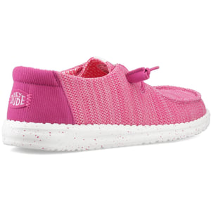 HEYDUDE Wendy Stretch Sox Polyester Kvinnors Fuchsia Rosa Mockasiner Skor