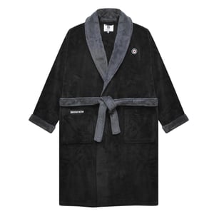 Lambretta Mens Luxury AW25 Dressing Gown (Black/Iron)