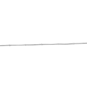 Sterling Silver Beaded Anklet