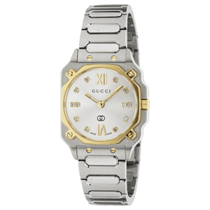 Gucci YA166503 G-Flat Zilveren Wijzerplaat Dameshorloge