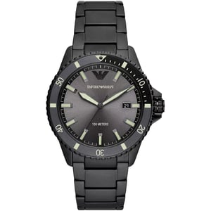 Emporio Armani AR11398 Heren Driekleurige Datummonitor in Zwart