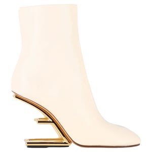 Fendi First Ankle Boots in White Leather