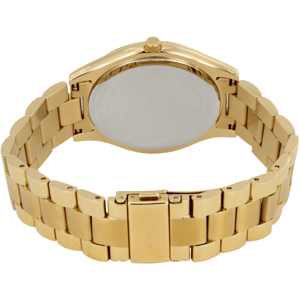 Michael Kors MK3478 Slim Runway Ladies Watch 42mm Black Dial Gold-tone