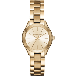 Michael Kors MK3512 Mini Slim Runway Dameshorloge 34 mm Gouden RVS