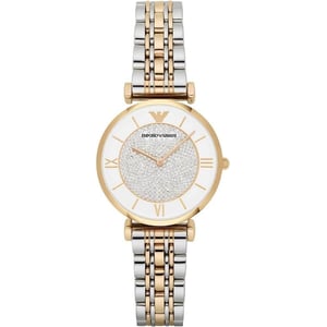 Emporio Armani AR2076 Dames Two-Tone RVS Chronograaf Horloge 32mm