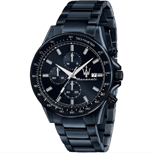 Maserati Sfida chronograaf herenhorloge met blauwe wijzerplaat - Model R8873640023