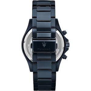 Maserati Sfida chronograaf herenhorloge met blauwe wijzerplaat - Model R8873640023