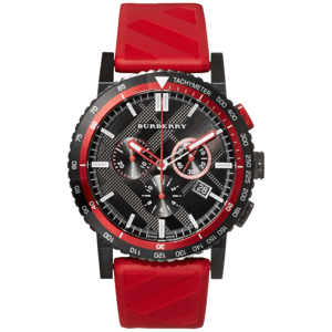 Burberry BU9805 Men’s Chronograph Watch 42mm Red Strap