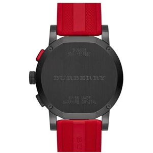 Burberry BU9805 Men’s Chronograph Watch 42mm Red Strap