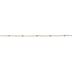 Gold Plated Sterling Silver Large Bead Anklet