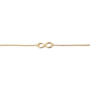Gold Plated Sterling Silver Eternity Floating Charm Link Anklet