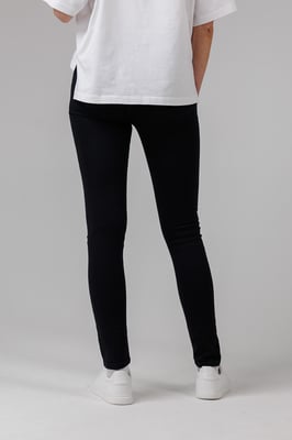 Black Cotton Blend Stretch High Rise Skinny Denim Jeans