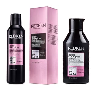 Redken Acidic Color Gloss Activated Glass Gloss Treatment 237ml And Conditioner 300ml For Glass-like Shine