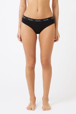 Black 7 Pack Cotton Fcuk Ladies Briefs