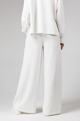 Off White Luxe Wide Leg Draped Trouser
