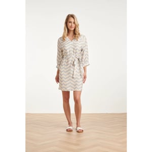 Smashed Lemon Dames jurk met chevron print |