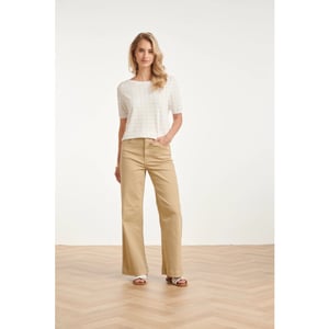 Smashed Lemon Gebreide top met lurex golvende texture |