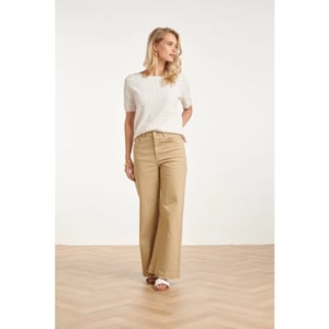 Smashed Lemon Gebreide top met lurex golvende texture |
