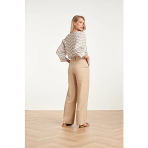 Smashed Lemon V-hals top met chevron print |