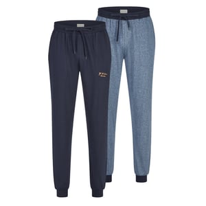 Phil & Co Heren lange pyjamabroeken 2-pack donker