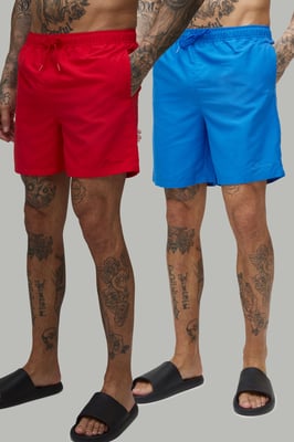 Tall 2 Pack Mid Length BM Autograph Swim Short