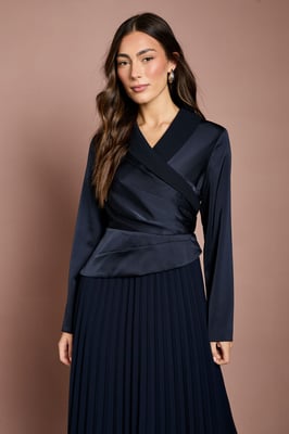 Tailored Pleat Skirt Midi Dress