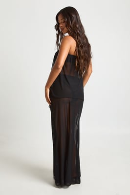 Mesh Bandeau Top & Maxi Beach Skirt Co-ord