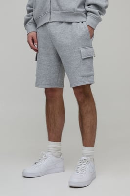 Basic Slim Fit Cargo Jersey  Short