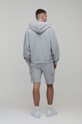 Basic Slim Fit Cargo Jersey  Short
