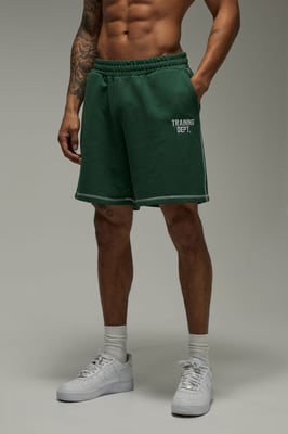 Training Dept Contrast Stitch 7inch Short
