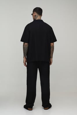 Tall Holiday Linen Blend Oversized Shirt & Relaxed Trouser Set
